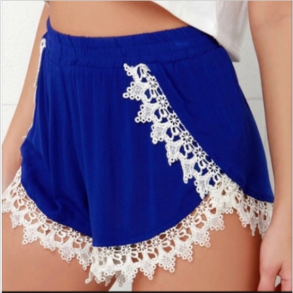 Lucy Love Pants - Lucy Love Size L High Waisted Blue White L…